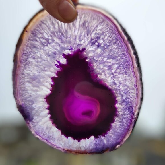 Agate Slice Geode Stones Home Decoration Decor Healing Crystals Gemstones Purple - Picture 7 of 11